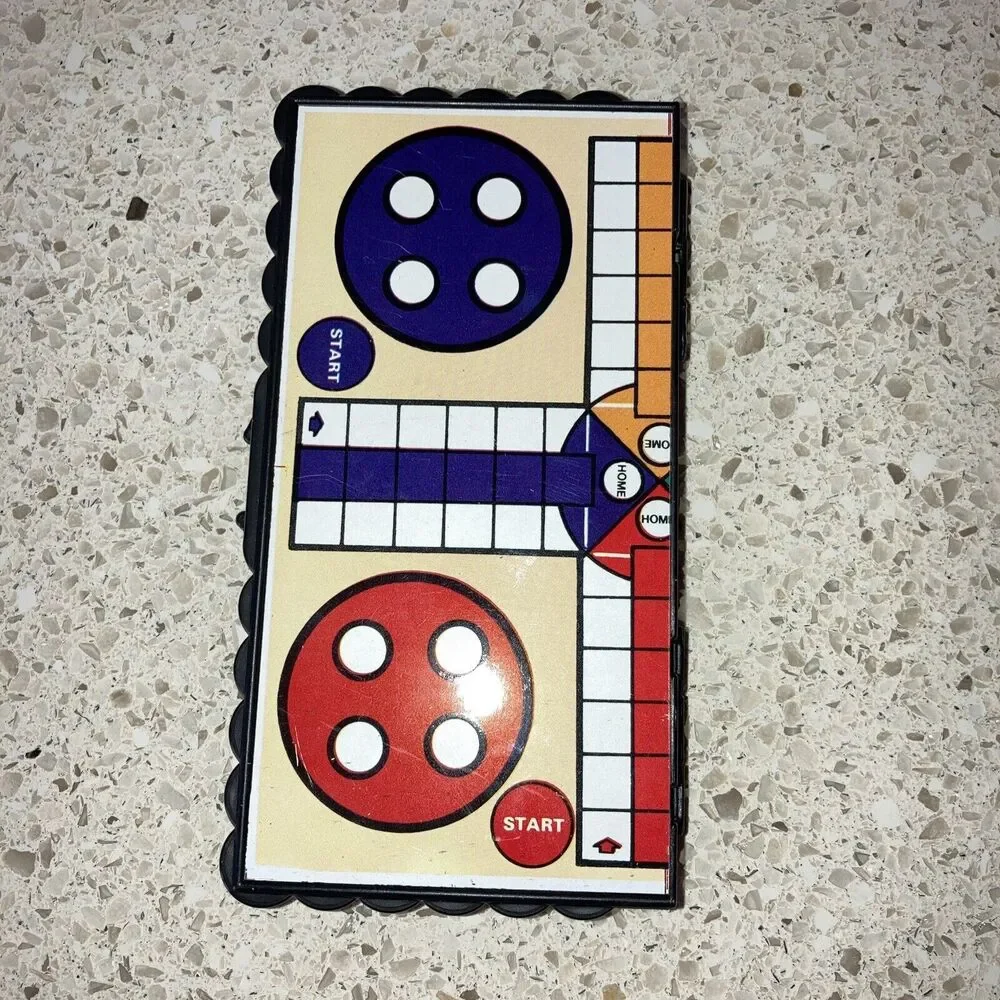 Mini Magnets Fundex Travel Game Parchessi Storage Case Vintage 1989